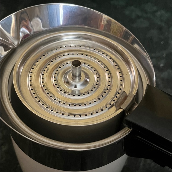 Corningware White and Blue Coffee Percolator EXCELLENT condition 10cups - Picture 6 of 10